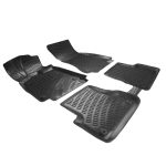 Πατάκια Σκαφάκια 3D Από Λάστιχο TPE Για Audi A6 C7 2011-2014 Rizline 4 Τεμάχια Μαύρα