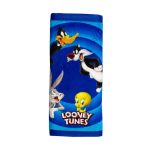Μαξιλαράκι Ζώνης Ασφαλείας Looney Tunes ''Tweety-Bugs Bunny-Daffy Duck-Sylvester''  Βελούδινο Μπλε 1 Τεμάχιο