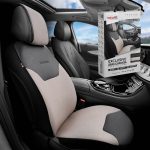 Ημικάλυμμα Αυτοκινήτου Otom "Exclusive" Από Λινό Ύφασμα Με Δερματίνη Μπεζ / Μαύρο EXLN-103 1 Τεμάχιο